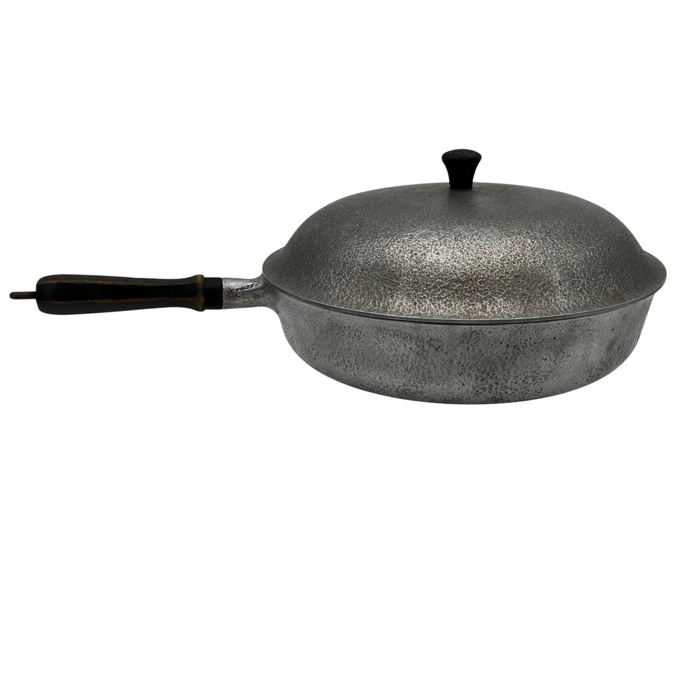 Club Aluminum Skillet Hammercraft 11 Inch Silver Vintage Hammered Pan with Lid